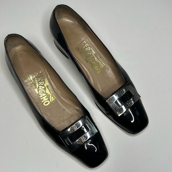 Salvatore Ferragamo Patent Leather Pumps - Picture 1 of 14